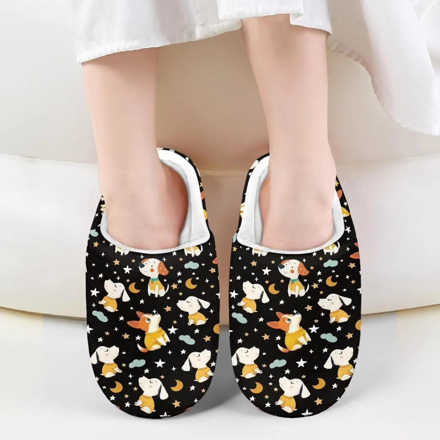 Plush Slippers for Kids Anti-slip House Slippers Warm Bedroom Slippers Cozy House Shoes