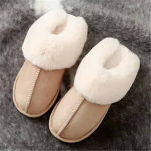 Plush warm Home flat slippers