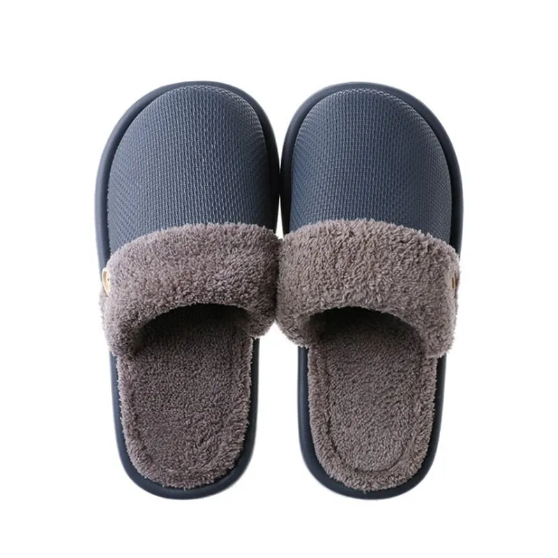 Plush warm Home flat slippers