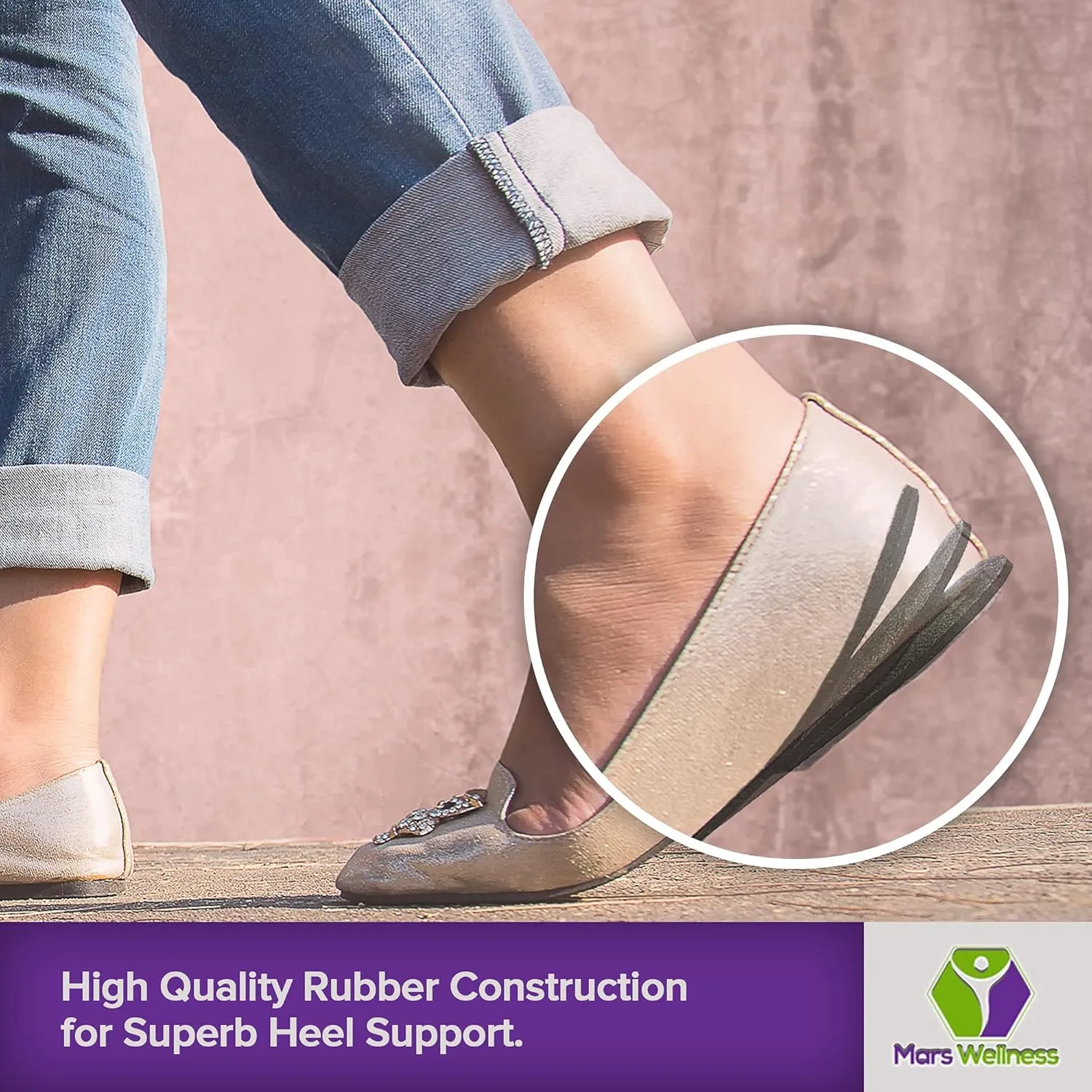 Premium Adjustable Orthopedic Heel Lift - Made in The USA - for Heel Pain and Leg Length Discrepancies - Large - Pack of 4