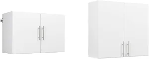 Prepac HangUps Upper Storage Cabinet - Elegant & Spacious Wall Cabinet to Maximize Your Storage, 36" Size, Classic White Finish