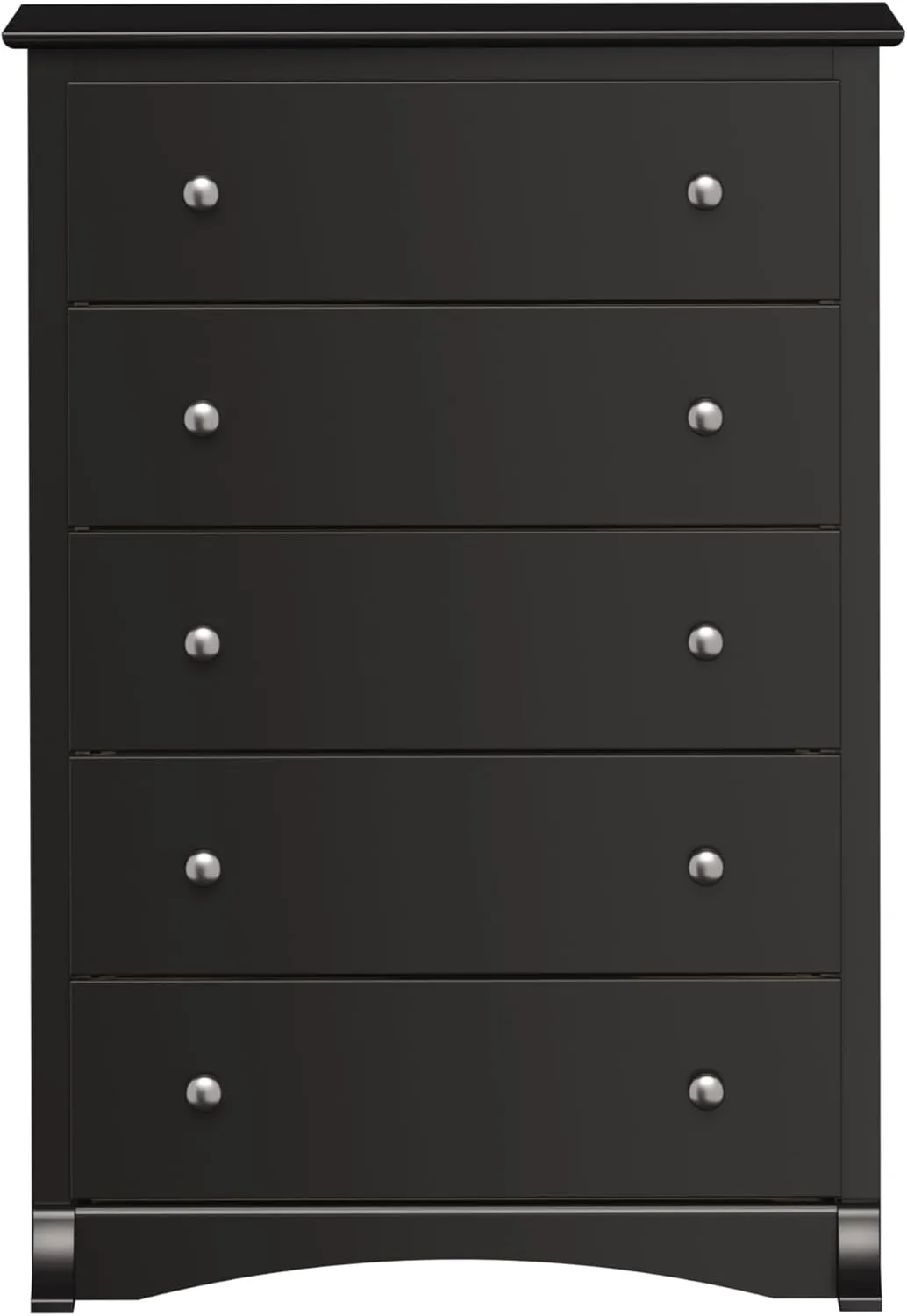 Prepac Sonoma Superior 5-Drawer Chest for Bedroom - Spacious and Stylish Chest of Drawers, Measuring 17.75"D x 31.5"W x 44.75"H, In Black Finish