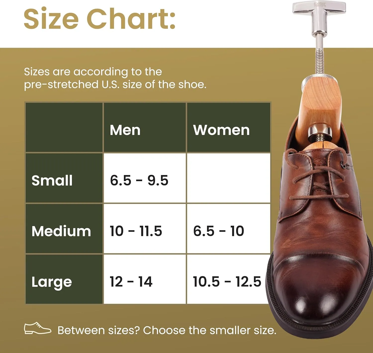 Professional Shoe Stretcher 2-Way Wooden Stretcher for Men & Women, Shoe Expander, Length & Width Shoe Widener