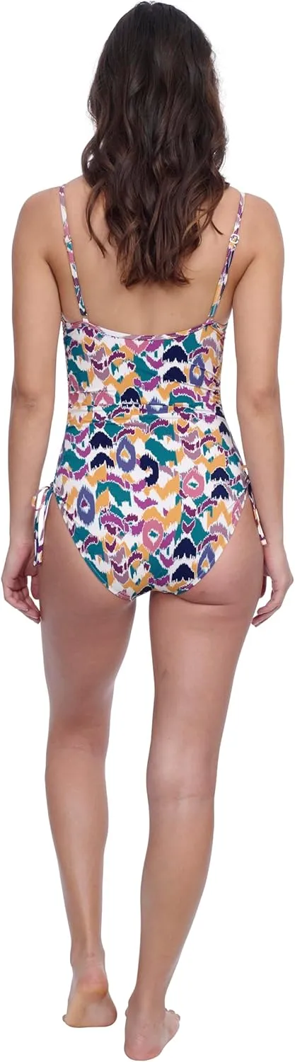 Profile by Gottex Natural Essence Women’s Square Neck Tank Underwire Stylish Elegant One Piece Bathing Suit Swim Essential