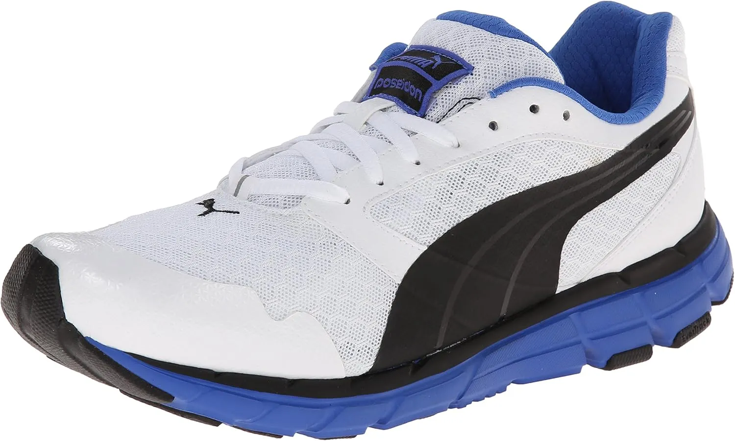 PUMA Men's Poseidon Training Shoe, White/Black/Strong Blue, 7 M US