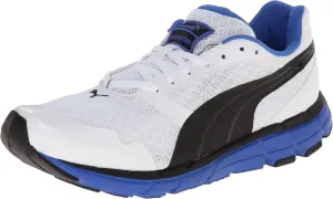 PUMA Men's Poseidon Training Shoe, White/Black/Strong Blue, 7 M US