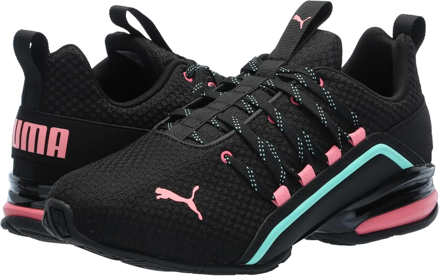 PUMA Women's Axelion Cross Training Shoes, Black-Rose Gold, 8