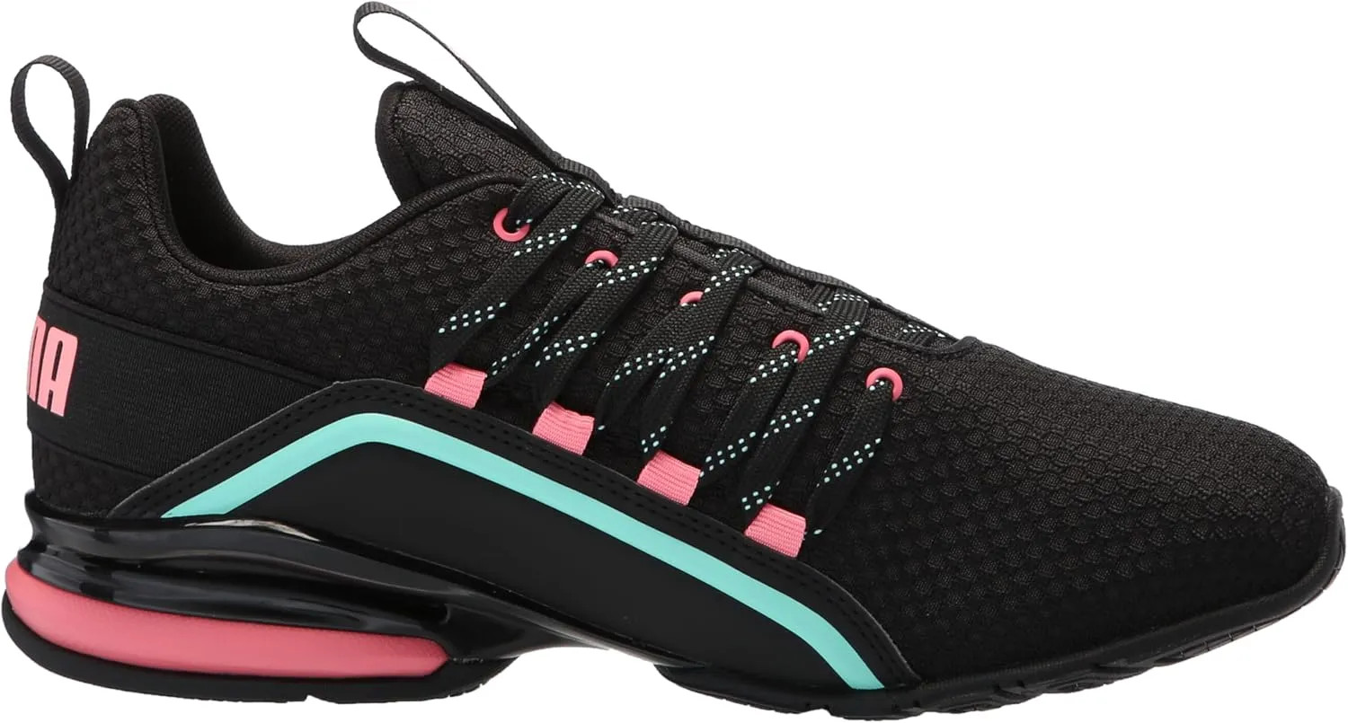 PUMA Women's Axelion Cross Training Shoes, Black-Rose Gold, 8