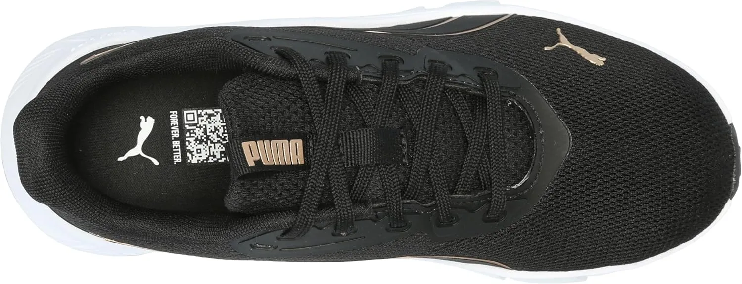 PUMA Women's Flexfocus Lite Modern Cross Training Shoes, Black-Gold, 11