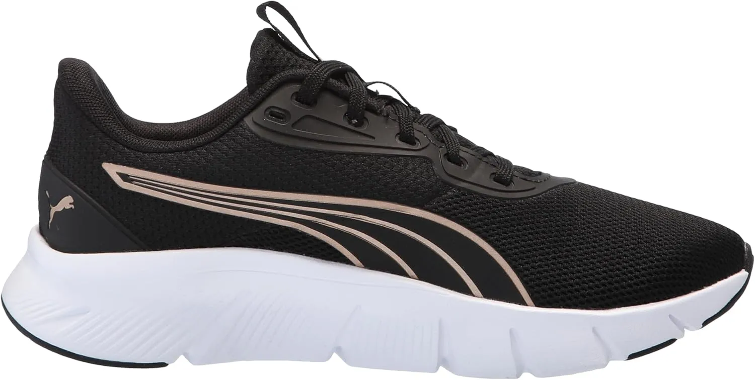 PUMA Women's Flexfocus Lite Modern Cross Training Shoes, Black-Gold, 11