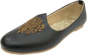Punjabi Jutti for Men Black Stylish Loafers Sherwani Juti Men Ethnic Slip-on Casual Handmade Mojari Shoes