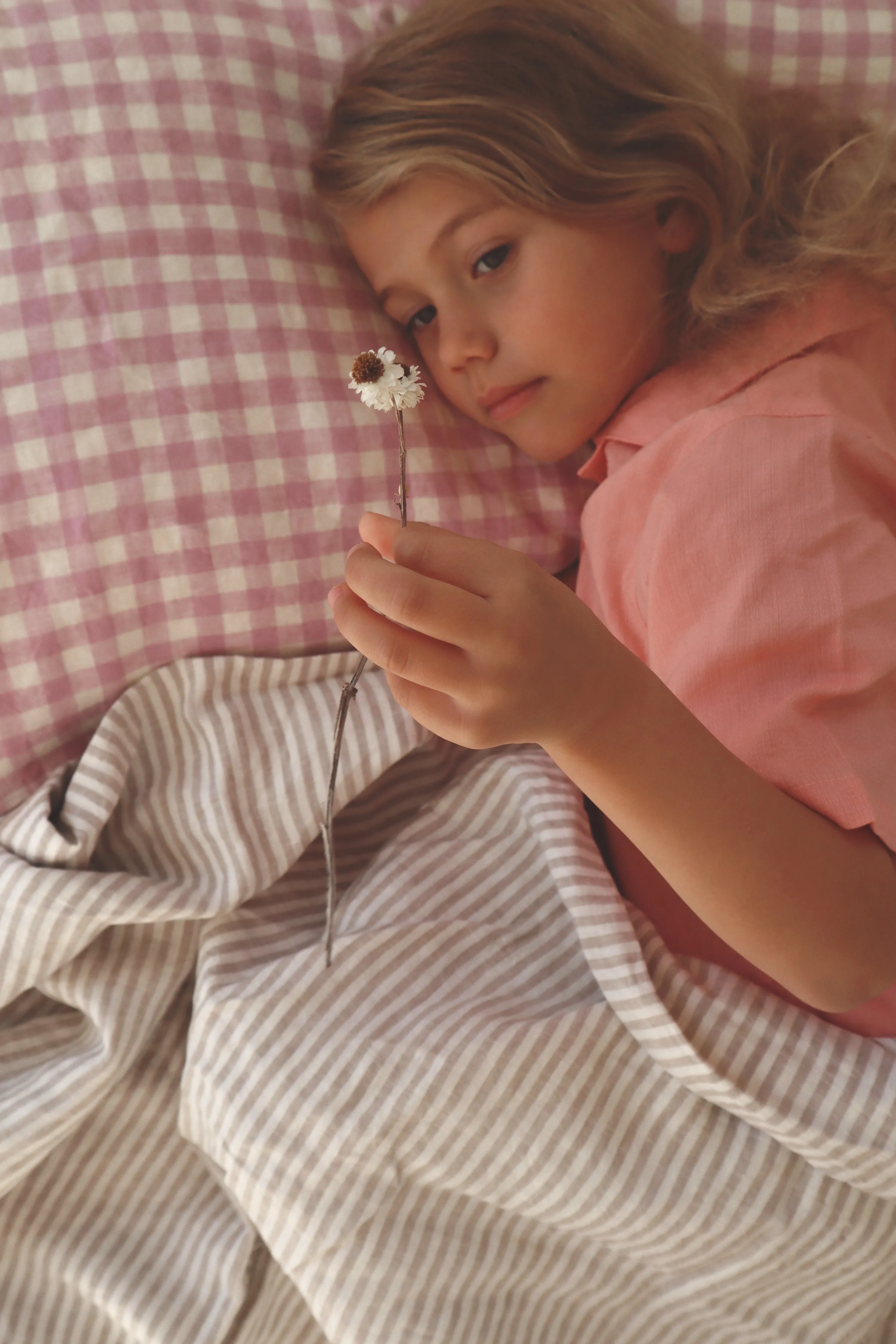Pure Linen Sheets | BEIGE STRIPE | S & KS