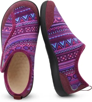 QFH Cozy Slippers for Women & Men - Wide, Diabetic, Barefoot Walking Shoes - Non-Slip, Soft Lining, Comfy House Shoes