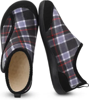 QFH Cozy Slippers for Women & Men - Wide, Diabetic, Barefoot Walking Shoes - Non-Slip, Soft Lining, Comfy House Shoes