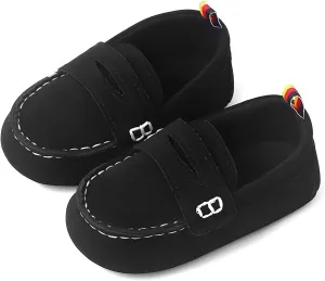 QIETION Baby Boys Girls Oxford Shoes PU Leather Soft Sole Sneakers Anti-Slip Toddler Ankle Boots Infant Walking Shoes