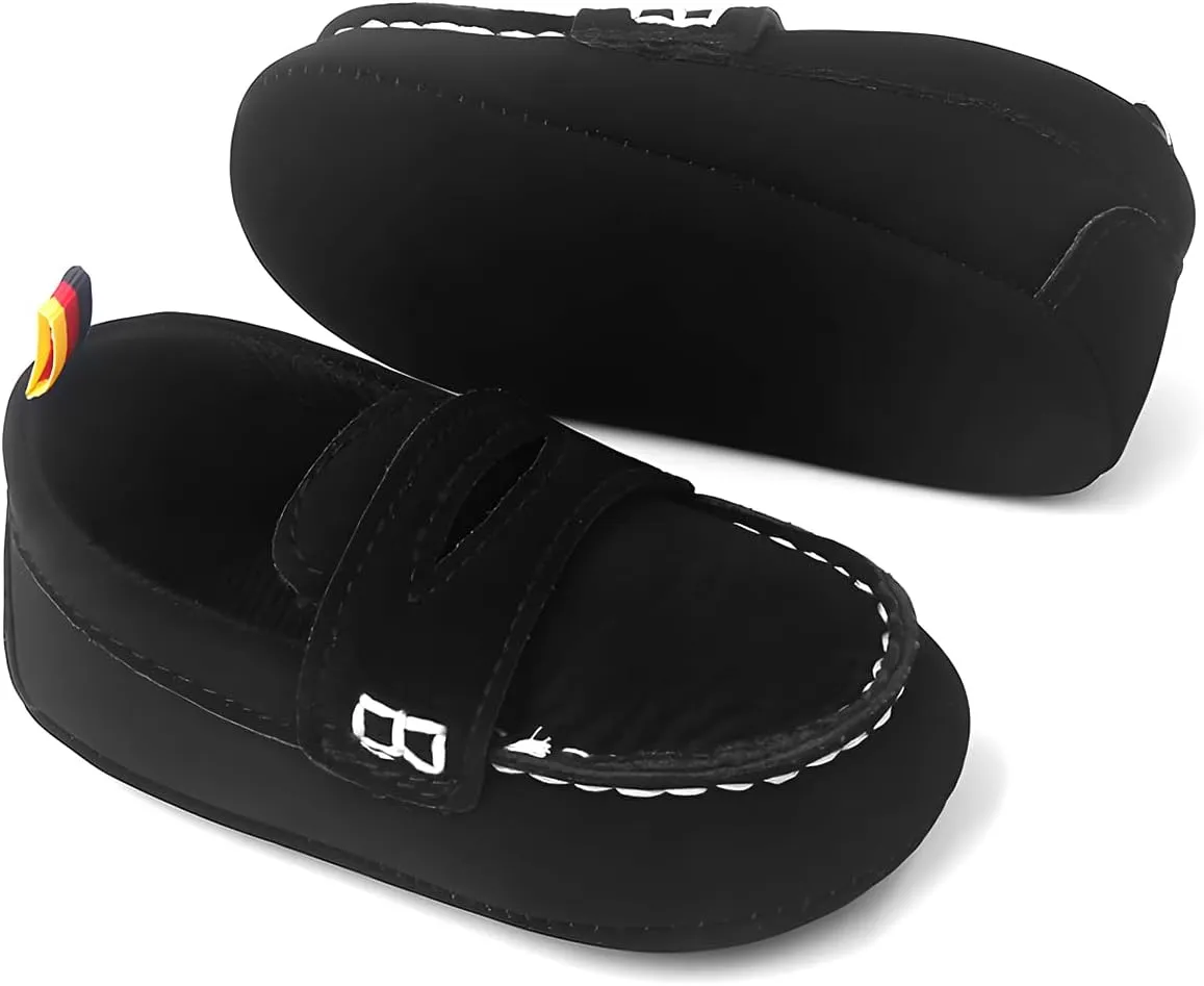 QIETION Baby Boys Girls Oxford Shoes PU Leather Soft Sole Sneakers Anti-Slip Toddler Ankle Boots Infant Walking Shoes