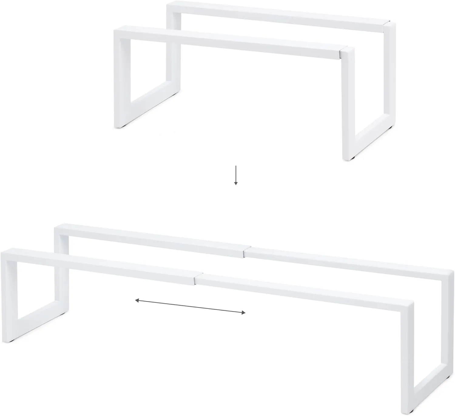 QUALIAZERO Expandable Shoe Rack Organizer for Closets, Entryways, Hallways, Bedrooms, Living Rooms, Kitchens, Bathrooms, Laundry Rooms (SATIN SNOW, 1 PACK)