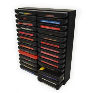 Rack display for SEGA Genesis/MegaDrive GEN MD games (Holds 28 games) (Open Back)