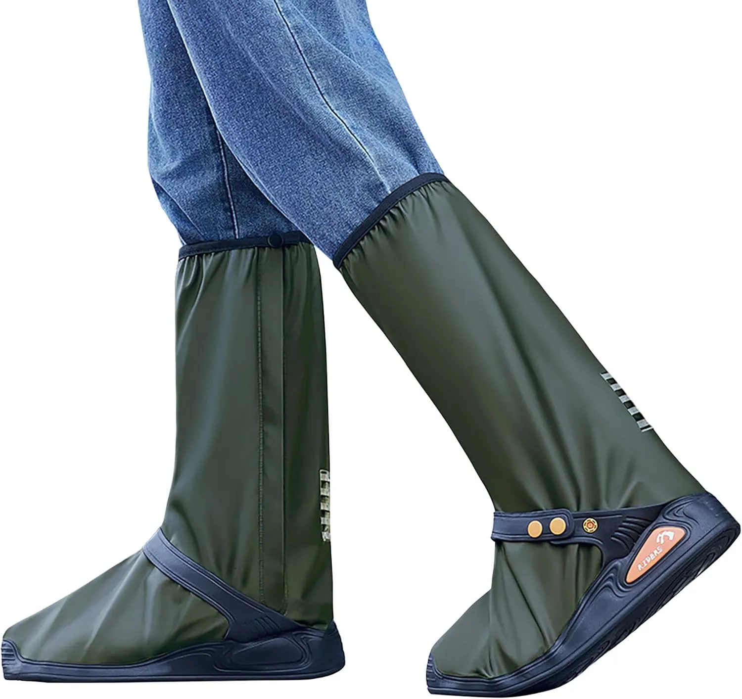 Rain Shoe Covers Waterproof Rain Boot Shoe Cover for Men and Women (Green, XL)