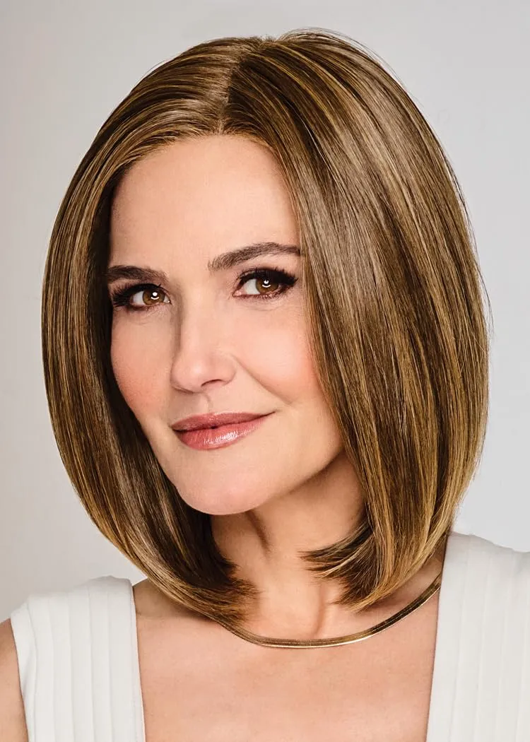 Raquel Welch Cruise Control Mid-Length Pageboy Bob Hand-Tied Wig by Hairuwear, Average Cap - RL119 Silver And Smoke