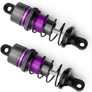 RC Shocks Damper 1 Pair of Metal Hydraulic Shock Absorbers Dampers 1/10 RC Remote Control Car Flat for Racing Drift Car 67mm Upgrade Accessories