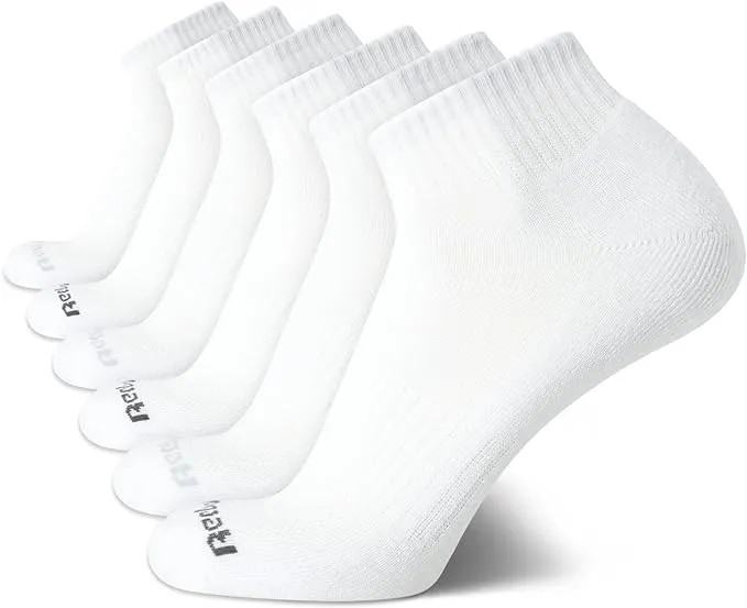 Reebok 6 PAIRS QUARTER CUT PERFORMANCE TRAINING SOCKS SHOE SIZE 6-12.5