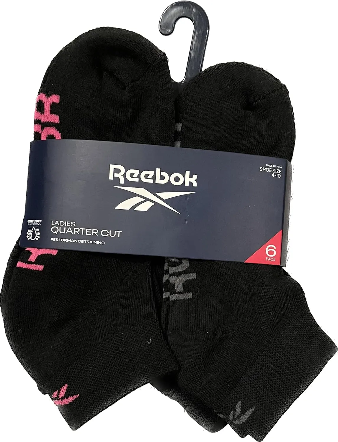 Reebok QUARTER CUT PERFORMANCE TRAINING WOMEN SOCKS - SHOE SIZE 4-10