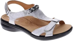 Revere Santa Clara Women’s Sandals - Elegant Leather, Chain-Link Detail, 3-Strap Adjustable Fit, Cushioned Support - Stylish, Lightweight for All Day Walking