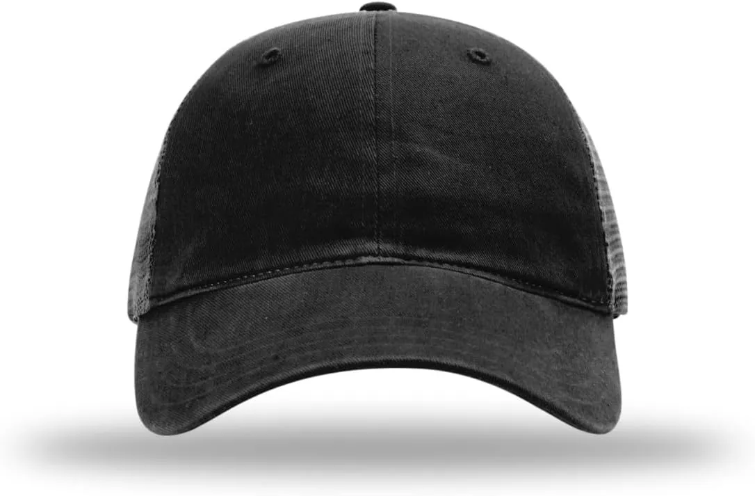 Richardson 111 Garment Washed Trucker Snapback Hat Bundle with THP Hat & Clothing Brush