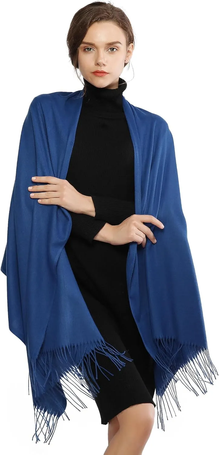 RIIQIICHY Women's Scarf Pashmina Shawls and Wraps for Evening Dress Bridesmaid Wedding Bridal Winter Warm Long Large Scarves