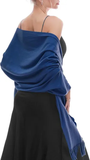 RIIQIICHY Women's Scarf Pashmina Shawls and Wraps for Evening Dress Bridesmaid Wedding Bridal Winter Warm Long Large Scarves