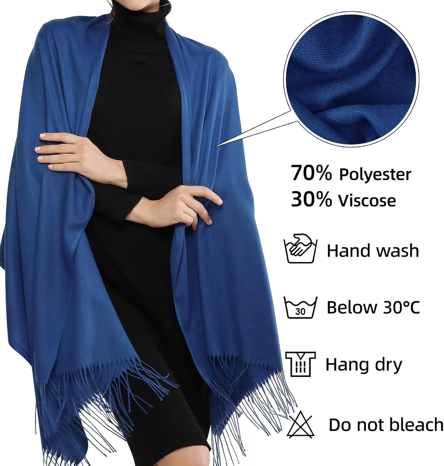 RIIQIICHY Women's Scarf Pashmina Shawls and Wraps for Evening Dress Bridesmaid Wedding Bridal Winter Warm Long Large Scarves
