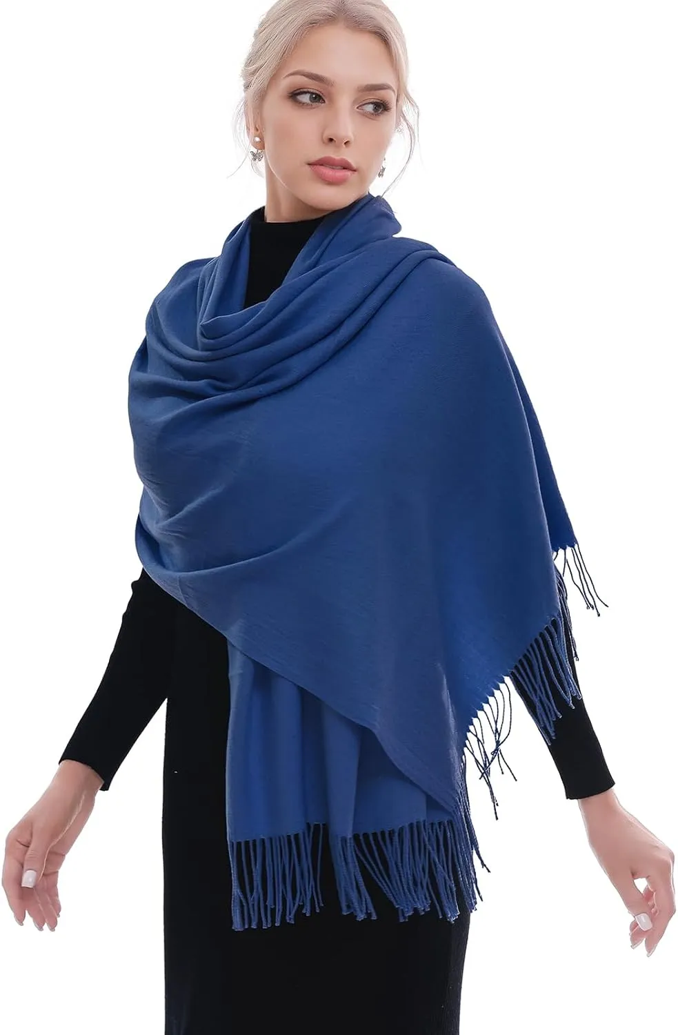RIIQIICHY Women's Scarf Pashmina Shawls and Wraps for Evening Dress Bridesmaid Wedding Bridal Winter Warm Long Large Scarves