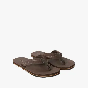 Ripcurl Mens Revival Open Toe Sandal Dark Brown Leather