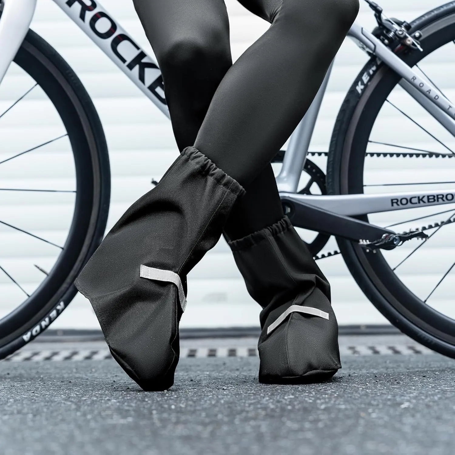 ROCKBROS Cycling Shoes Rain Covers Water Resistant Bike Shoe Cover Windproof Bicycle Overshoes for Mountain Road Bike Shoes
