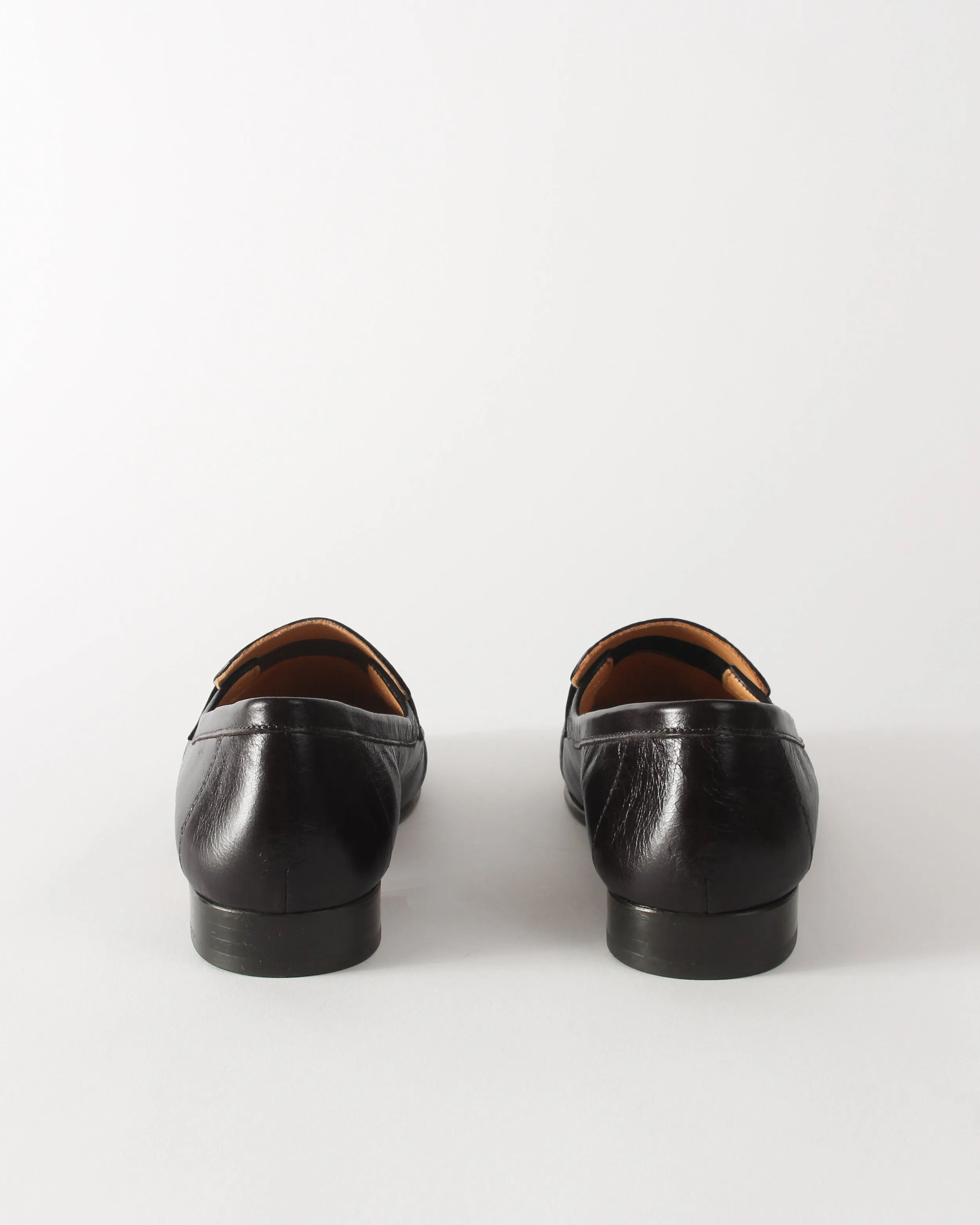Ruched Loafer Leather Black