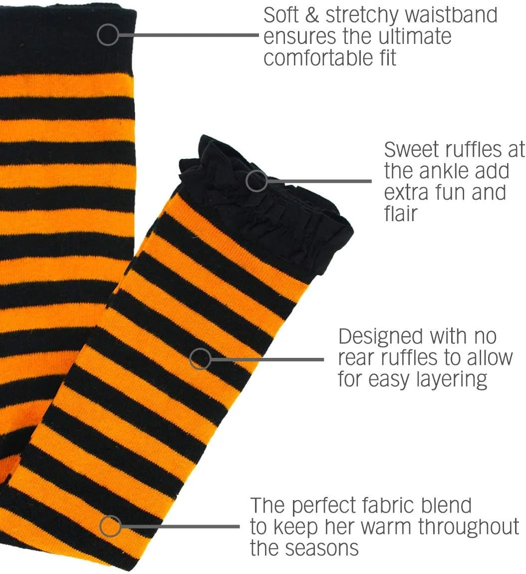 RuffleButts Baby/Toddler Girls Footless Ruffled Tights
