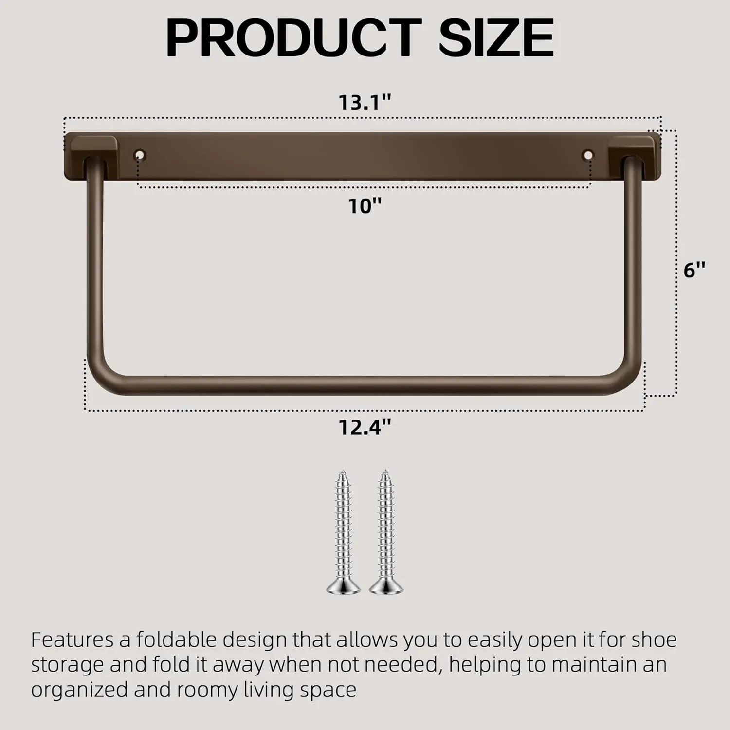 RV Shoe Storage 4Pack, Wall Mounted Shoe Rack, for Inside, Camper & Travel Trailer Accessories, 13.1x6
