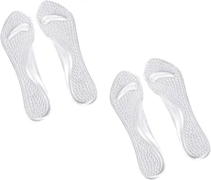 SAFIGLE High Heel Gel Insoles Women's Foot Arch Support Comfortable Gel Pads Anti-Slip Massage Mat Foot
