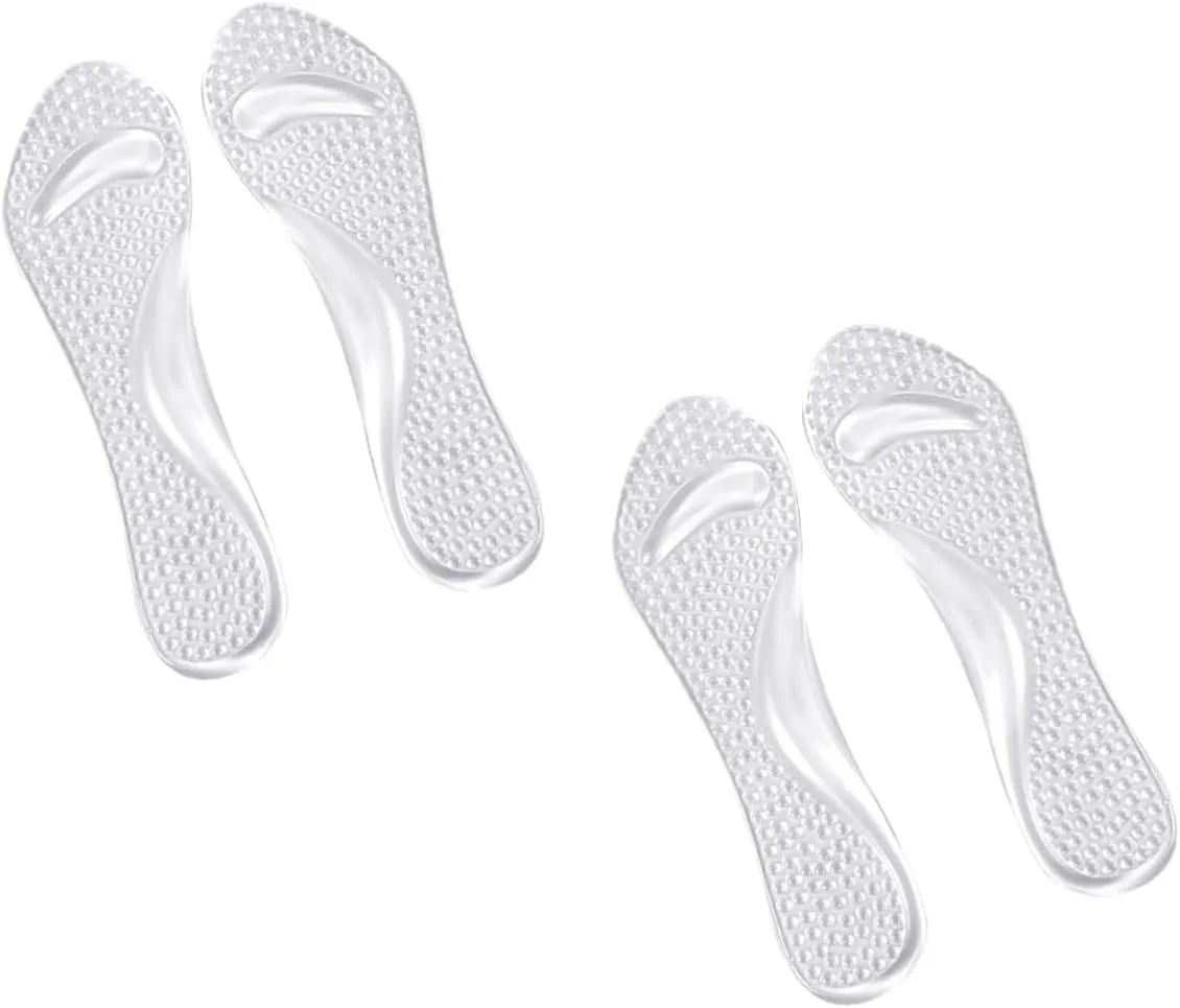 SAFIGLE High Heel Gel Insoles Women's Foot Arch Support Comfortable Gel Pads Anti-Slip Massage Mat Foot