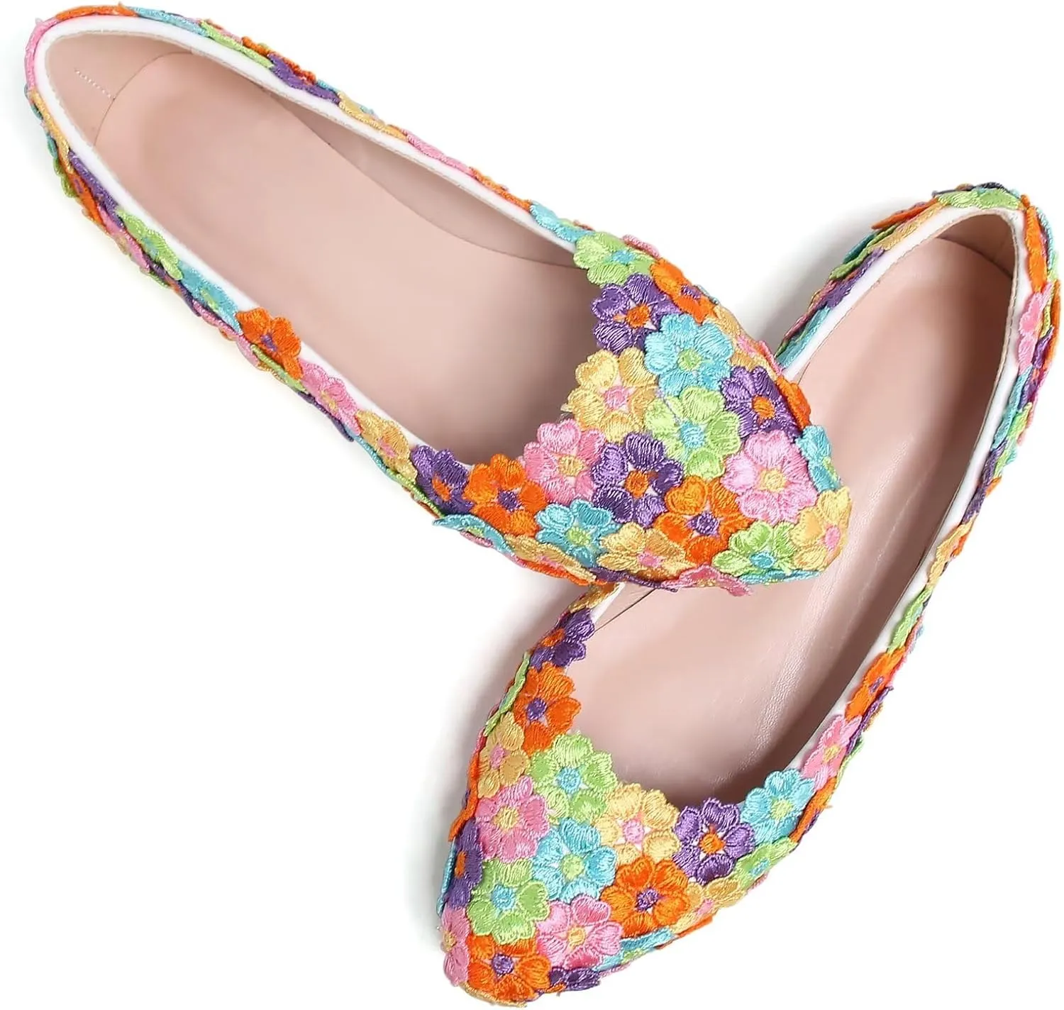 SAILING LU Pointy Toe Shoes Women Ballet Flats Comfort Solid Flat Shoes for Women Work Slip On Moccasins