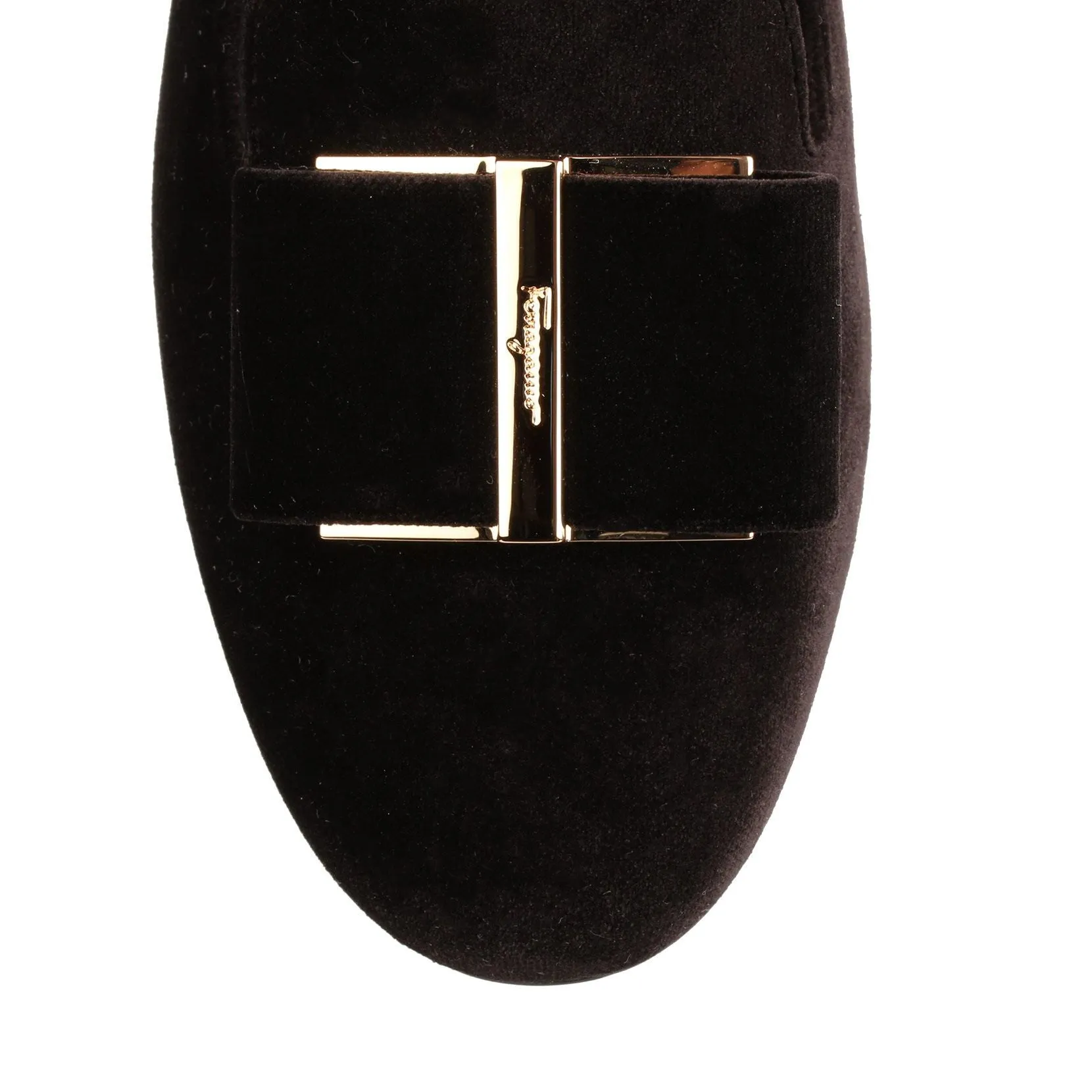 Sarno Black Velvet Loafer