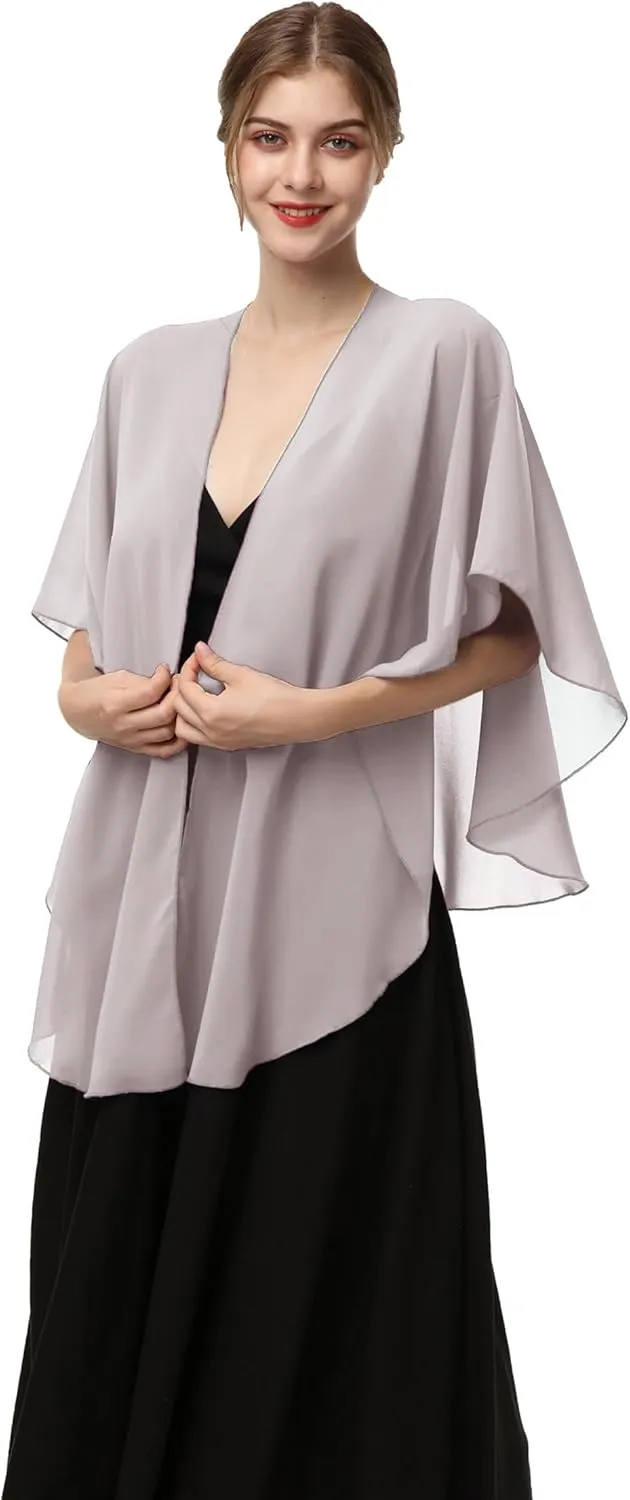 Shawls and Wraps for Evening Dresses Sheer Chiffon Women Elegant Soft Silky Scarf Scarve Wedding Bridal Stole