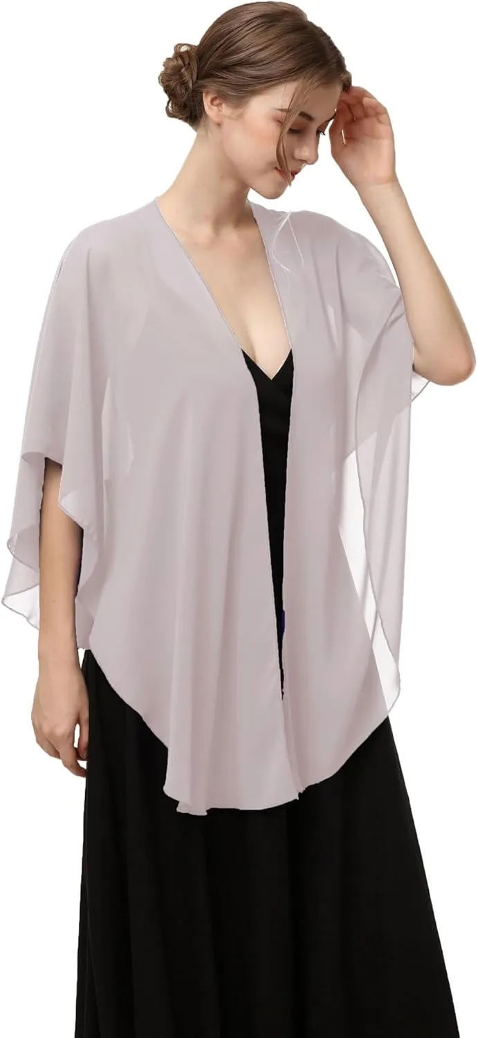 Shawls and Wraps for Evening Dresses Sheer Chiffon Women Elegant Soft Silky Scarf Scarve Wedding Bridal Stole