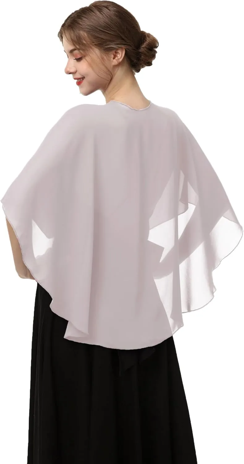 Shawls and Wraps for Evening Dresses Sheer Chiffon Women Elegant Soft Silky Scarf Scarve Wedding Bridal Stole