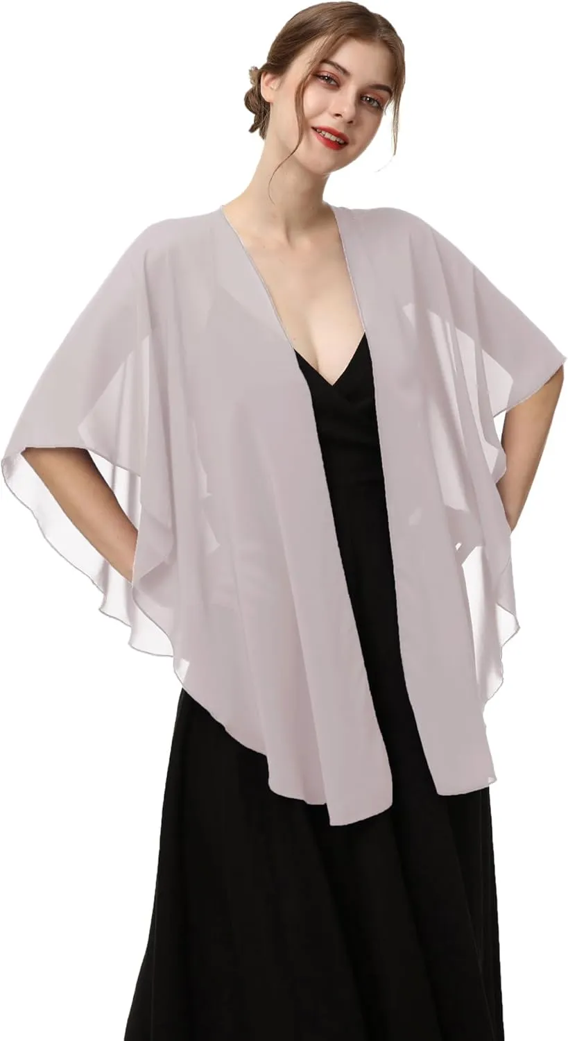 Shawls and Wraps for Evening Dresses Sheer Chiffon Women Elegant Soft Silky Scarf Scarve Wedding Bridal Stole