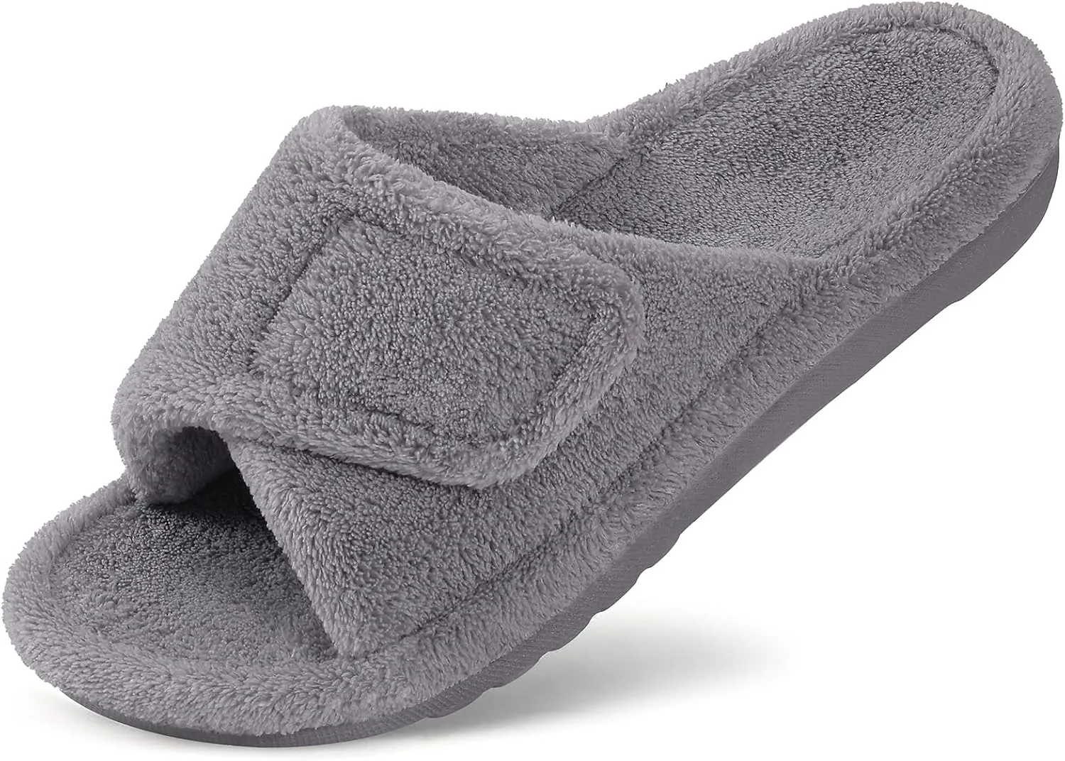 shevalues Orthopedic Slippers for Women with Arch Support Adjustable Open Toe House Shoes for Plantar Fasciitis