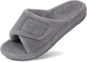 shevalues Orthopedic Slippers for Women with Arch Support Adjustable Open Toe House Shoes for Plantar Fasciitis