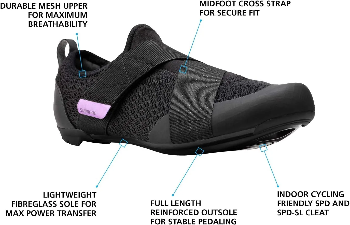 SHIMANO SH-IC100 High Performance Indoor Cycling Shoe