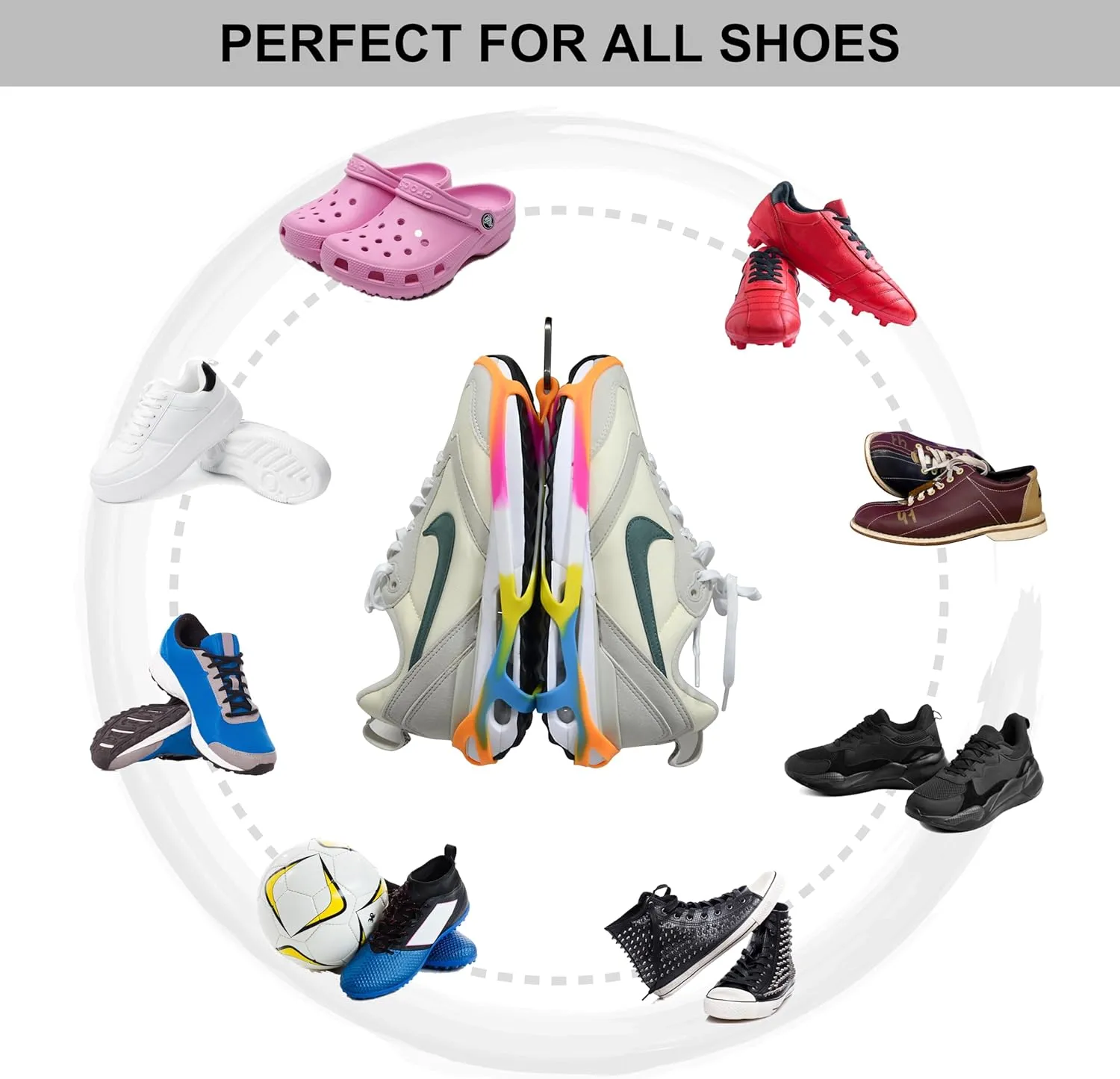 Shoe Clips, Shoe Holster for Backpack, Footwear Clip Cleat Bag Shoe Bags for Travel